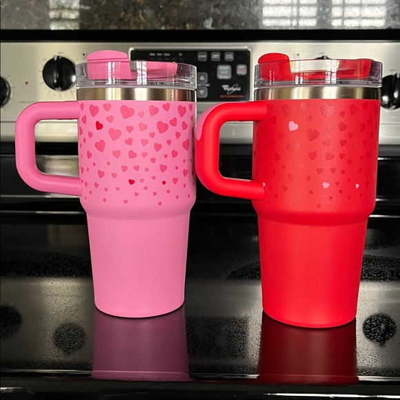 Valentine Stanley 20 oz Pink and Red Heart Tumblers *limited edition* - Picture 3 of 9